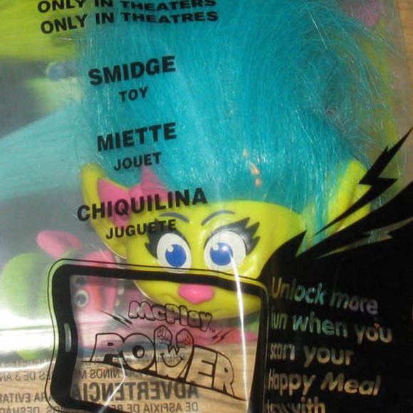 McDonald's Trolls #4 Smidge Toy - Picture 2 of 2